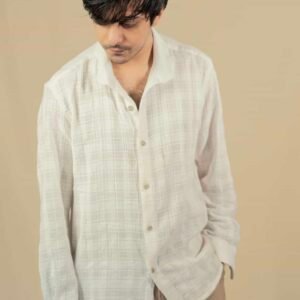 White self striped shirt
